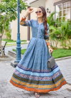 Gray Colour Rayon Print Gown Collection Exporters In India Aaradhna 2032
